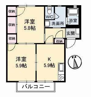 2階の間取り図