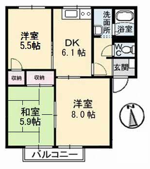 2階の間取り図
