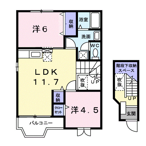 2階の間取り図