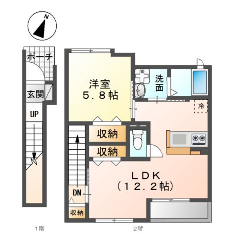 2階の間取り図