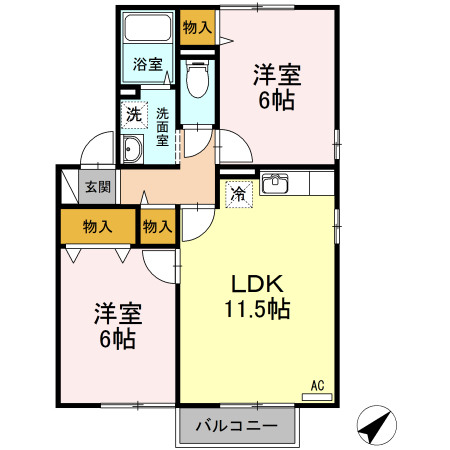 2階の間取り図
