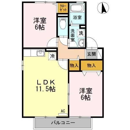 2階の間取り図