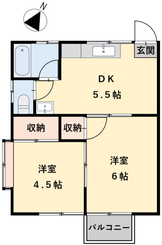 2階の間取り図