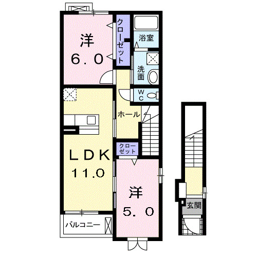 2階の間取り図