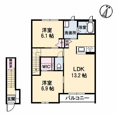 2階の間取り図