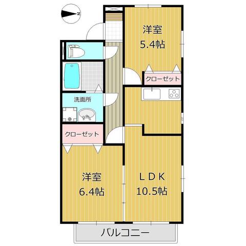 2階の間取り図