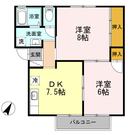 2階の間取り図
