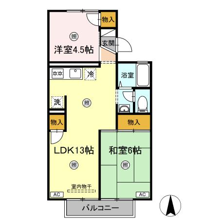 2階の間取り図