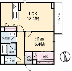 2階の間取り図
