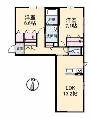 1階の間取り図