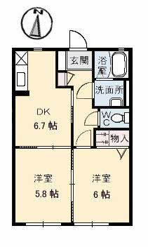 2階の間取り図