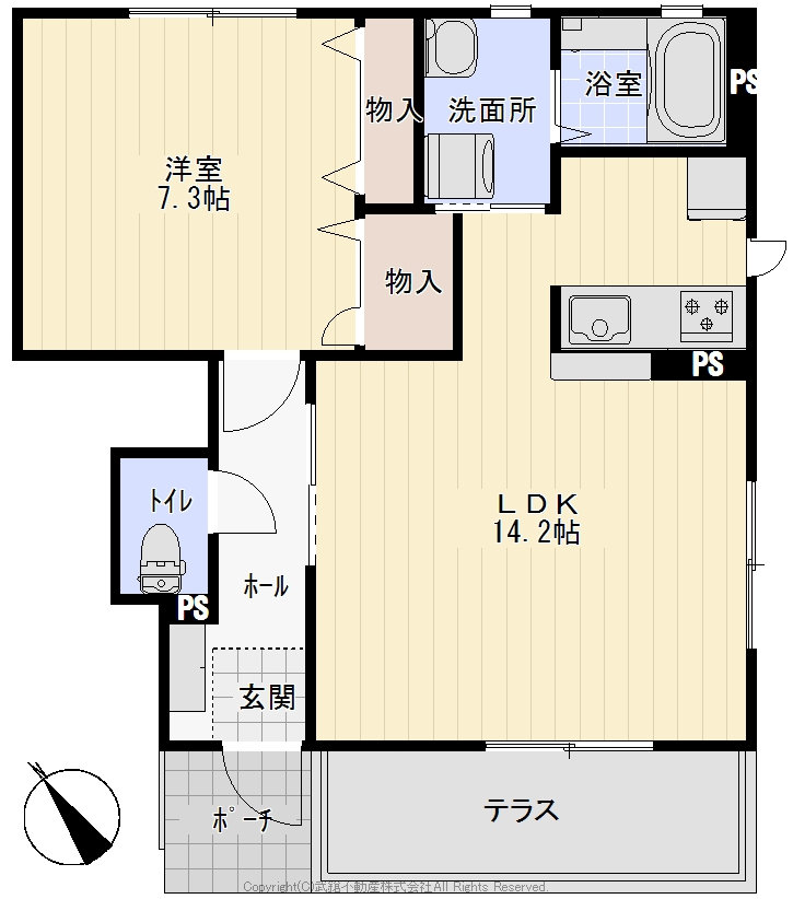 1階の間取り図