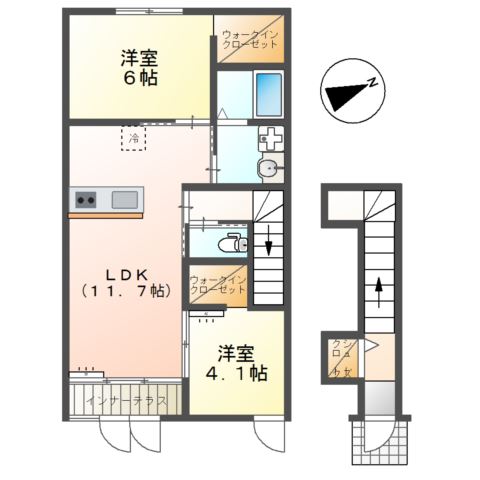 2階の間取り図