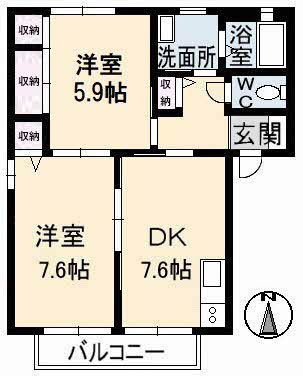 2階の間取り図