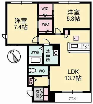 1階の間取り図