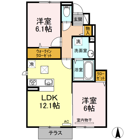 1階の間取り図
