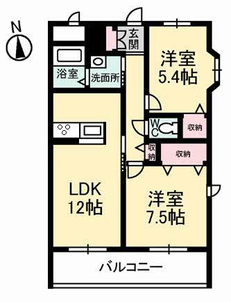 2階の間取り図