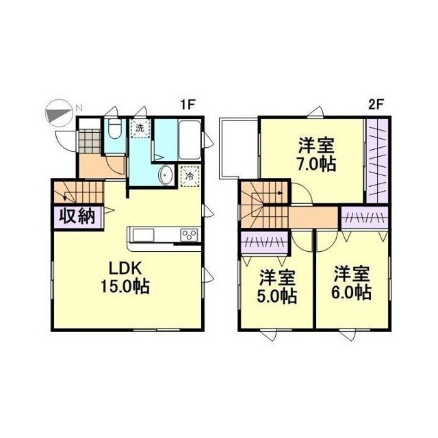 -階の間取り図