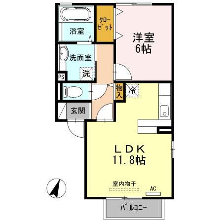 2階の間取り図