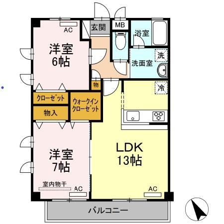 2階の間取り図