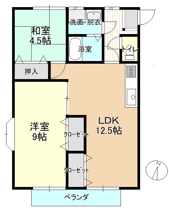 2階の間取り図