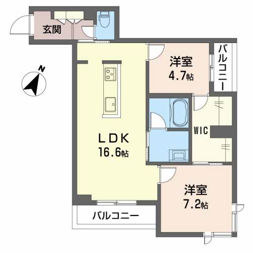 2階の間取り図