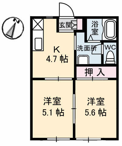 1階の間取り図