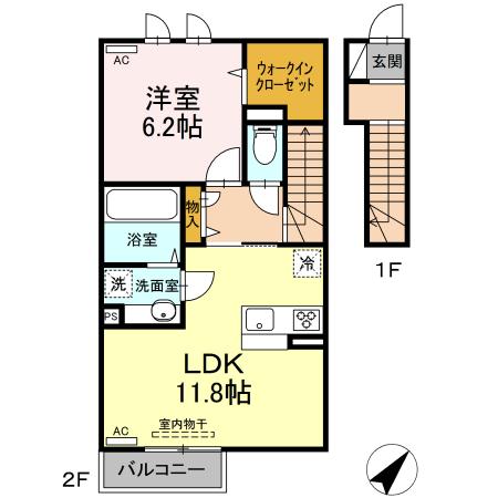 2階の間取り図