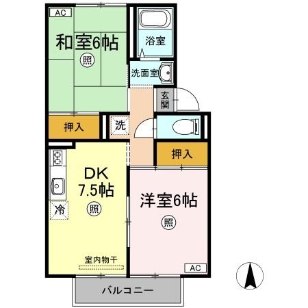2階の間取り図