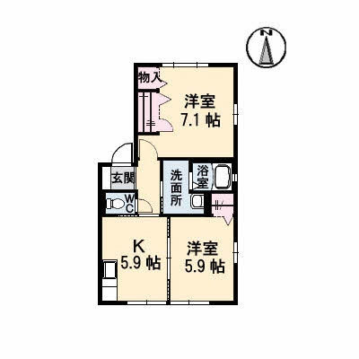 1階の間取り図