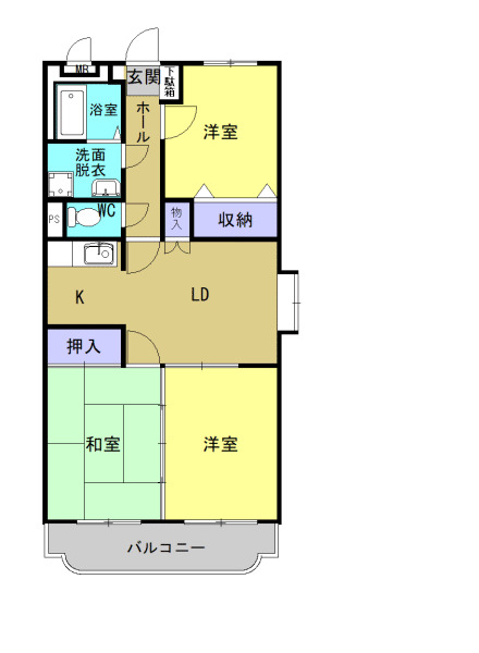 2階の間取り図