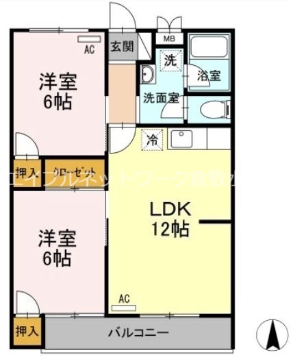 2階の間取り図