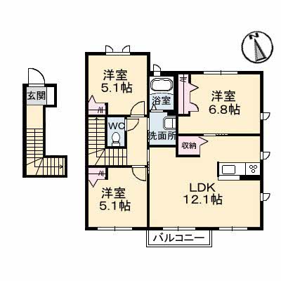 2階の間取り図