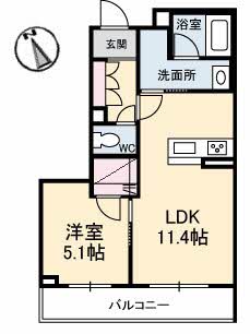 2階の間取り図