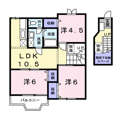 2階の間取り図