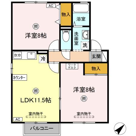 2階の間取り図