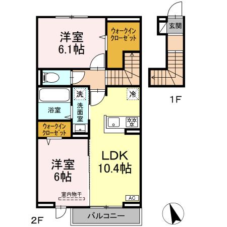 2階の間取り図