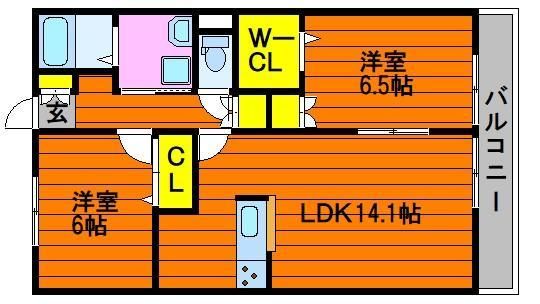 2階の間取り図