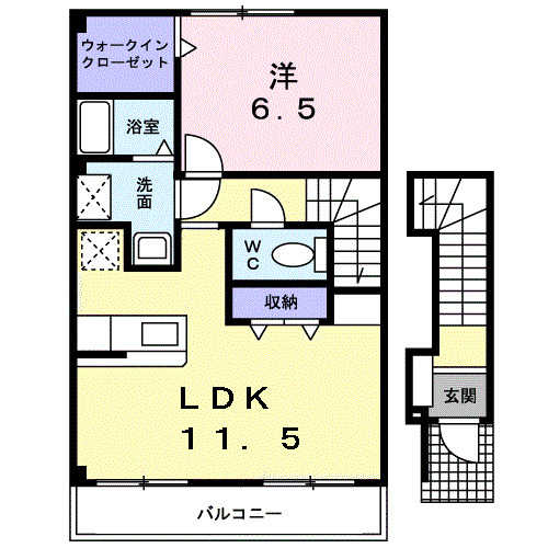 2階の間取り図