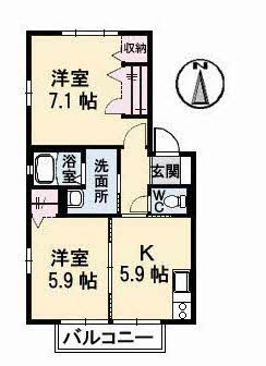 2階の間取り図