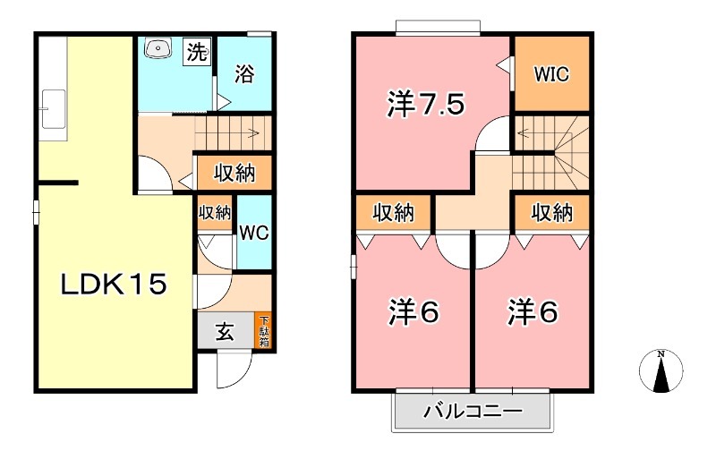 1階の間取り図
