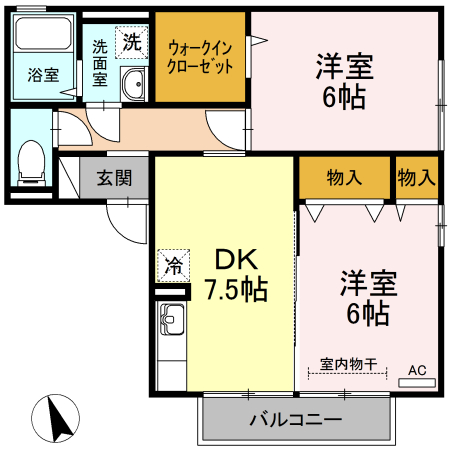 2階の間取り図