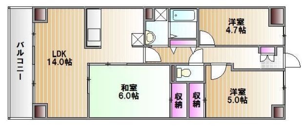 4階の間取り図