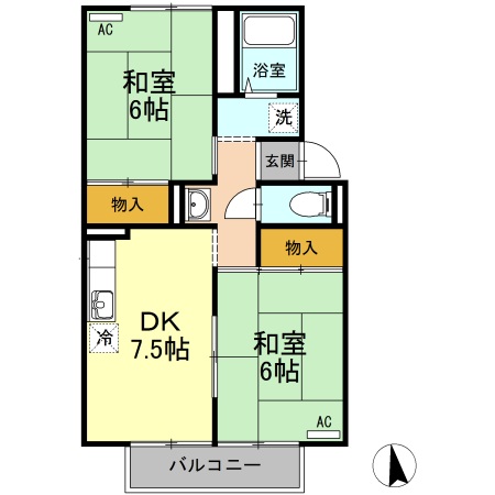 2階の間取り図