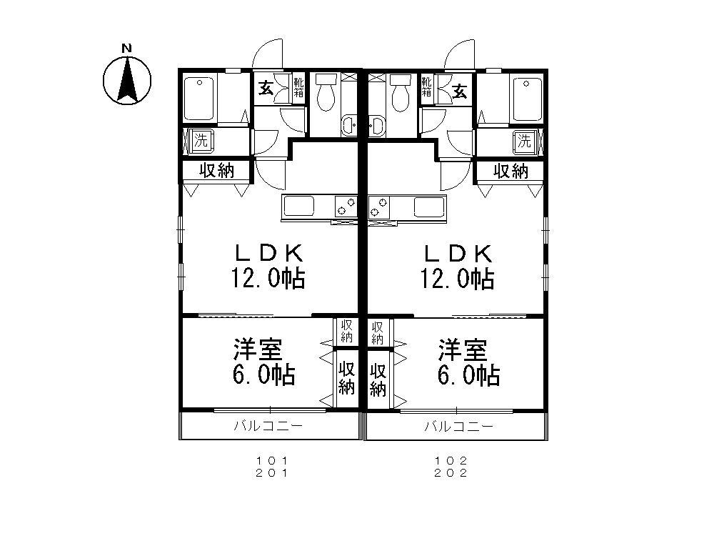 1階の間取り図