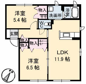 1階の間取り図