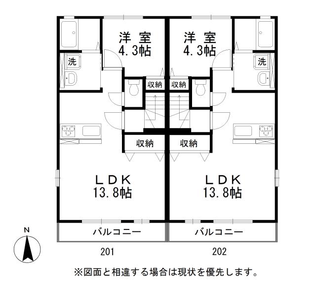 2階の間取り図