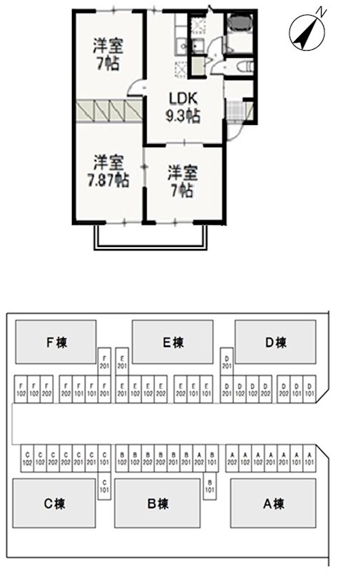 2階の間取り図