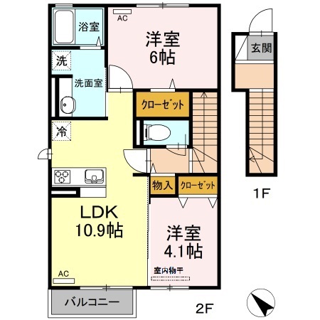 2階の間取り図