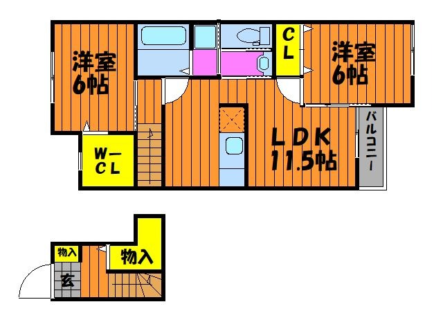 2階の間取り図